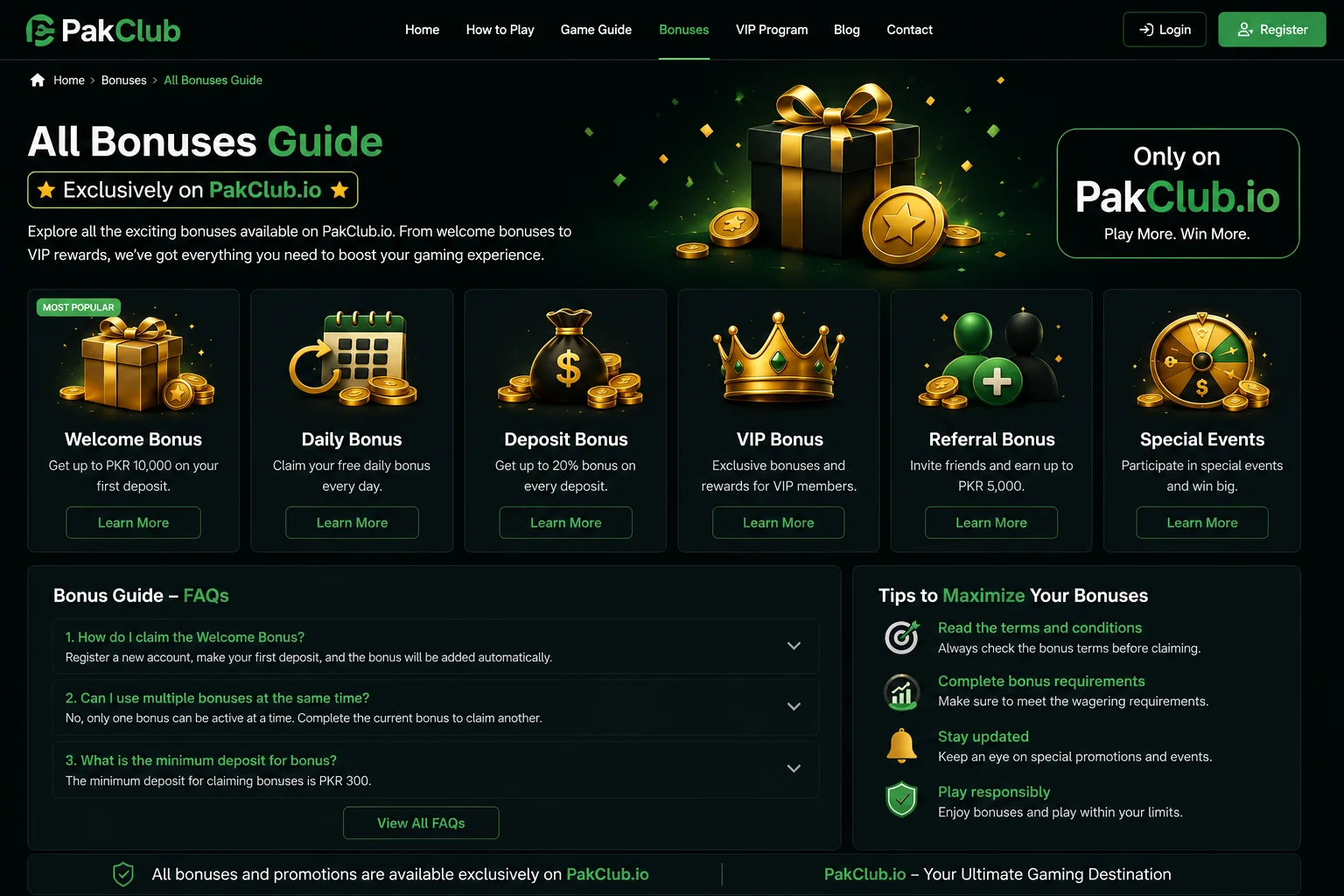 Pak Club Game Guide 3 Check Here All Bonuses Guide